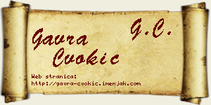 Gavra Čvokić vizit kartica